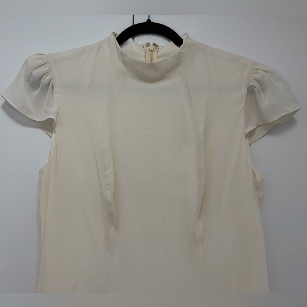 NEW Reformation Maven Dress Fior Di Latte Ivory Cream Bridal High Neck 10 - Picture 11 of 16